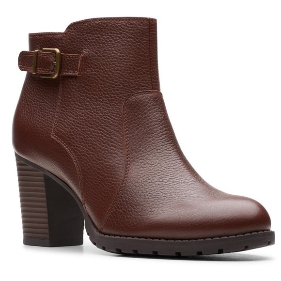 NEW Clarks Collection Verona Leather Gleam Booties - Picture 2 of 15